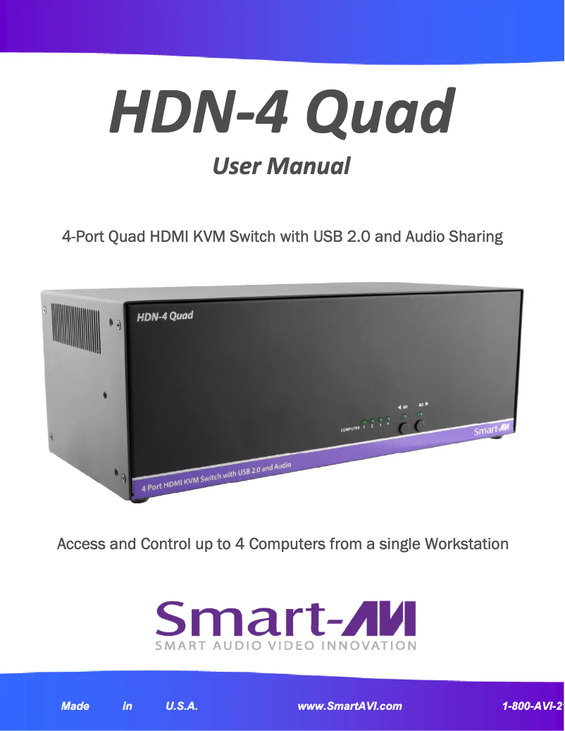 Image de la première page du manuel de l'appareil HDN-4QUAD