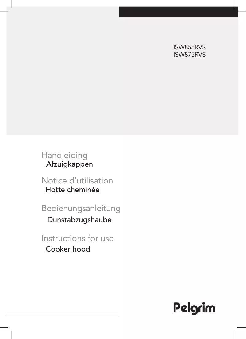 Page 1 de la notice Manuel utilisateur Pelgrim ISW855RVS