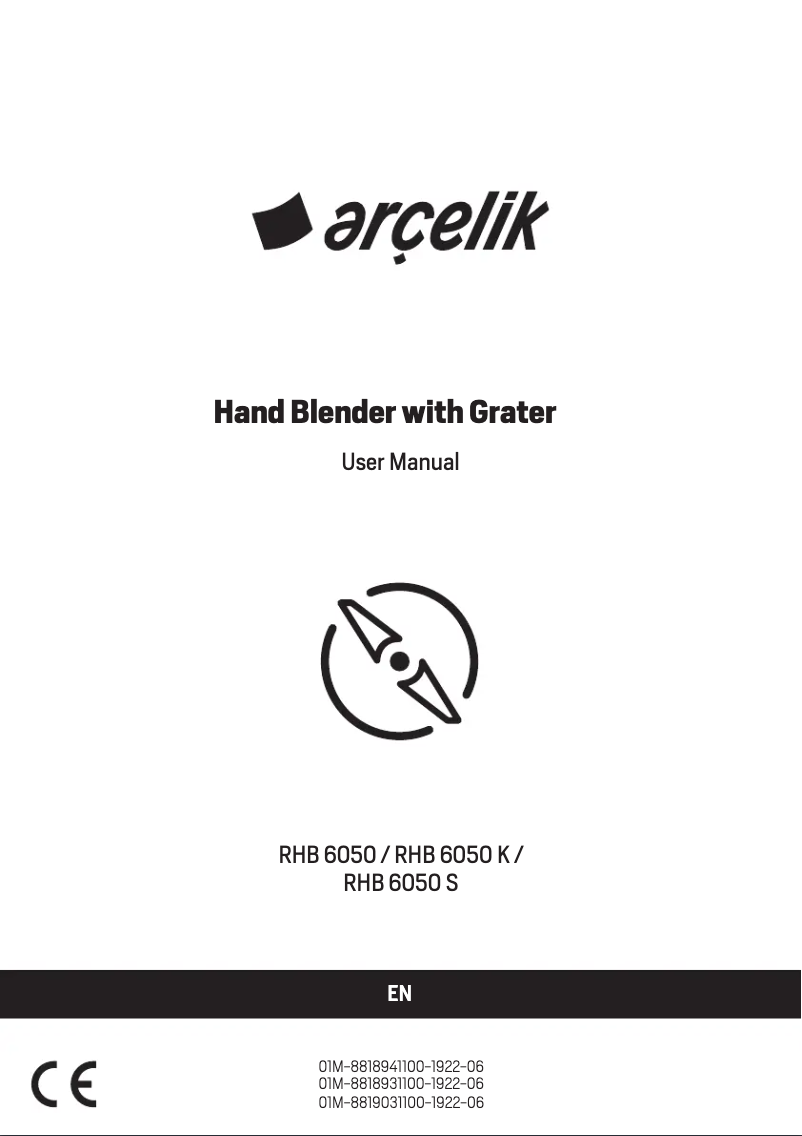 Page 1 de la notice Manuel utilisateur Arçelik RHB 6050 S