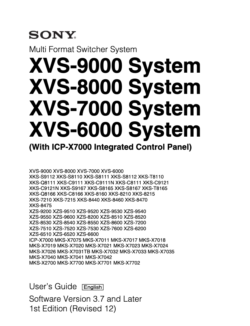 Page 1 de la notice Manuel utilisateur Sony MVS-6520