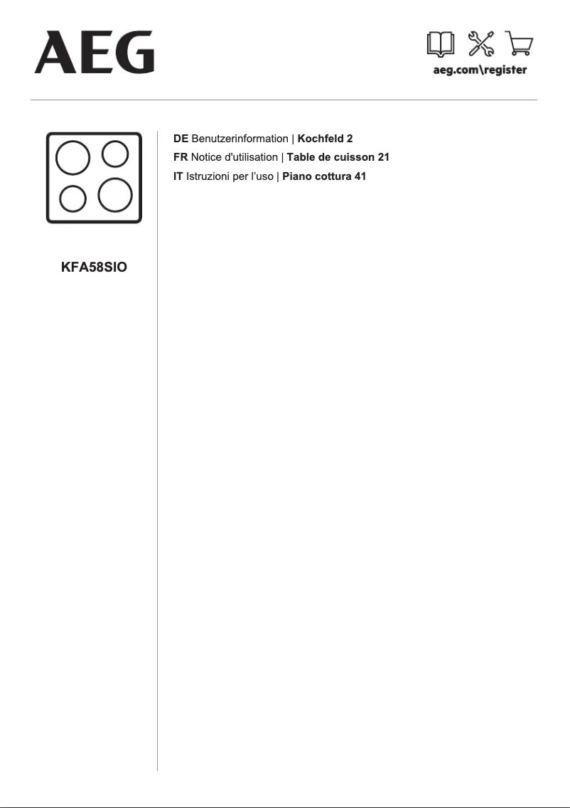 Image de la première page du manuel de l'appareil KFA58SIO