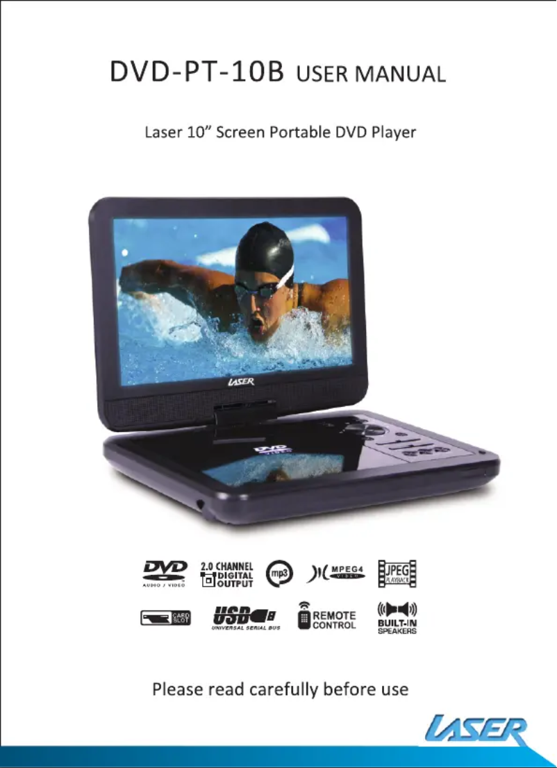 Page 1 de la notice Manuel utilisateur Laser DVD-PT-10B