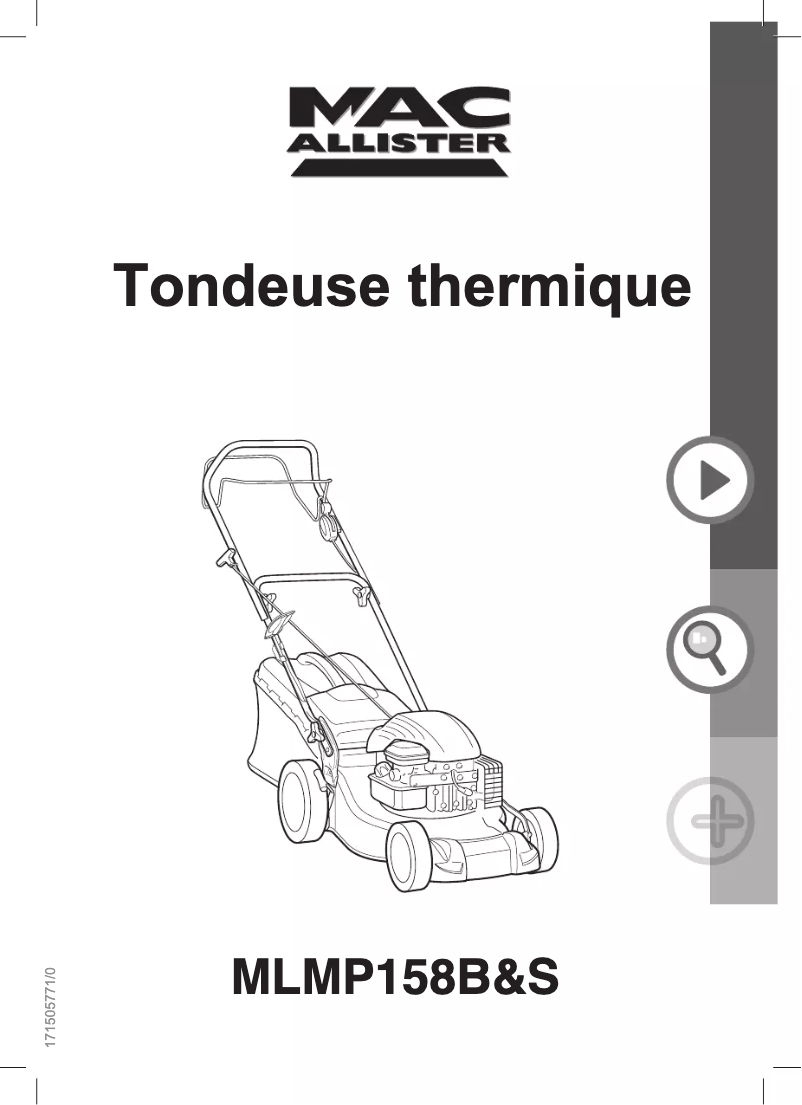 Page 1 de la notice Manuel utilisateur MacAllister MLMP158S