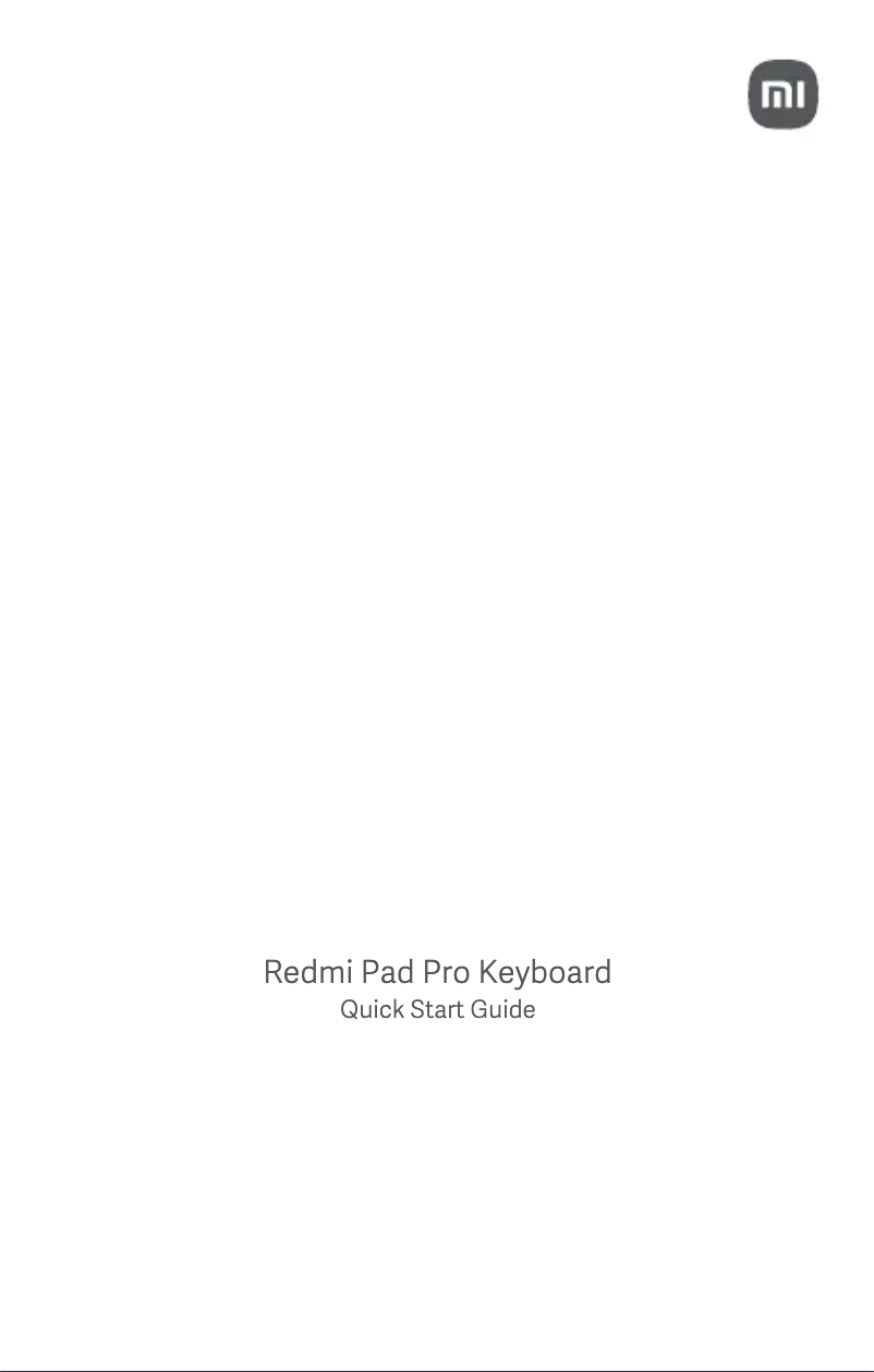 Page 1 de la notice Manuel utilisateur Xiaomi Redmi Pad Pro Keyboard