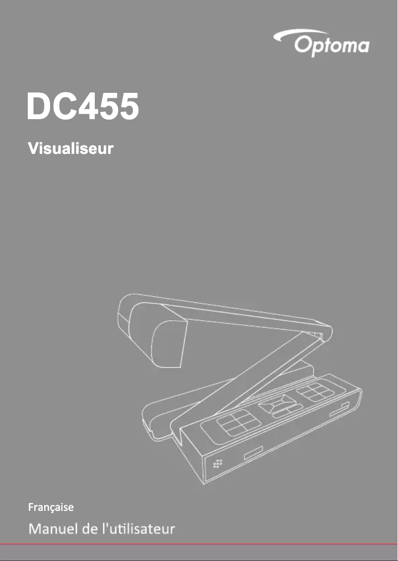Page 1 de la notice Manuel utilisateur Optoma DC455