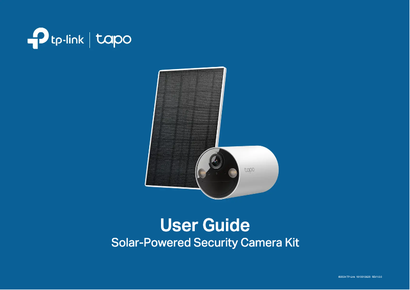 Image de la première page du manuel de l'appareil Tapo C402