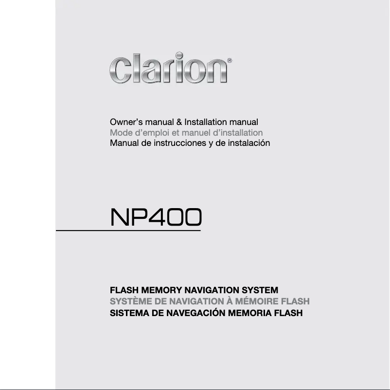 Página 1 del manual Manual de usuario Clarion NP400
