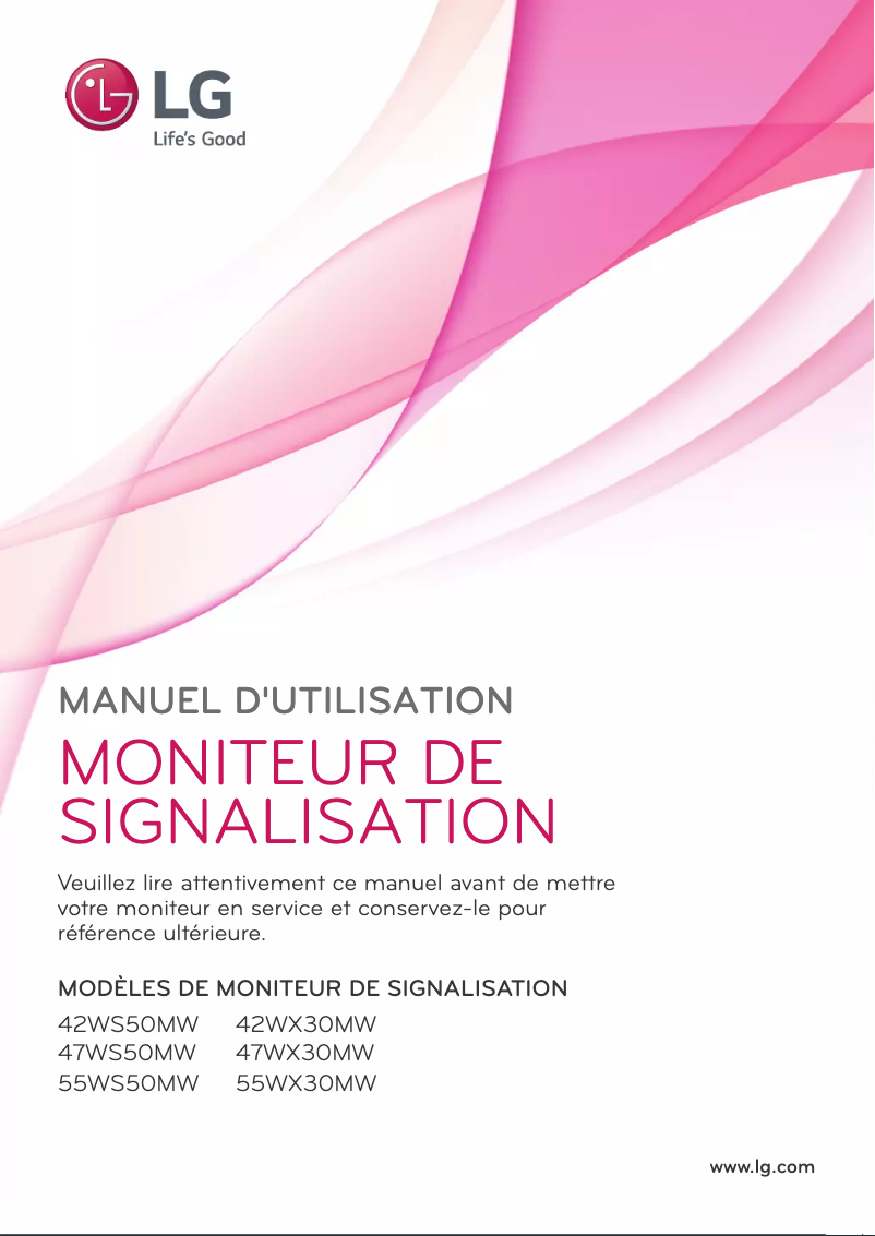 Page 1 of the manual User Manual LG 55WX30MW