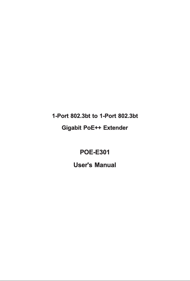 Page 1 de la notice Manuel utilisateur Planet POE-E301