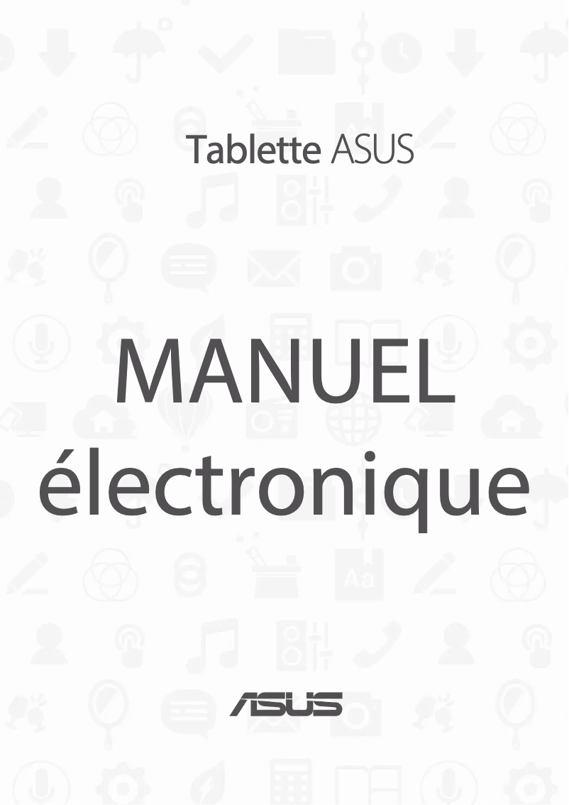 Page n°1 - Manuel utilisateur Asus MeMO Pad 8 ME581C