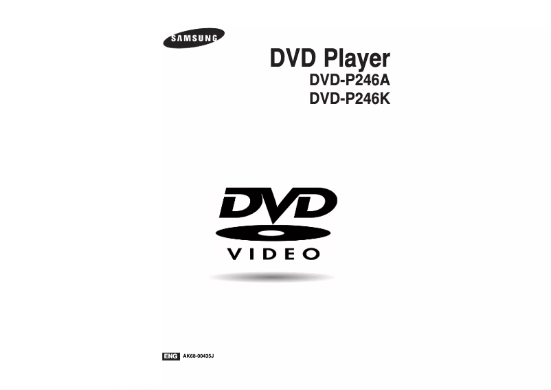 Page 1 de la notice Manuel utilisateur Samsung DVD-P246K