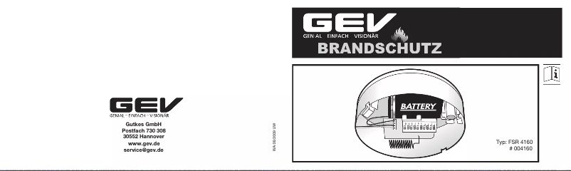 Page 1 de la notice Manuel utilisateur GEV FSR 4160