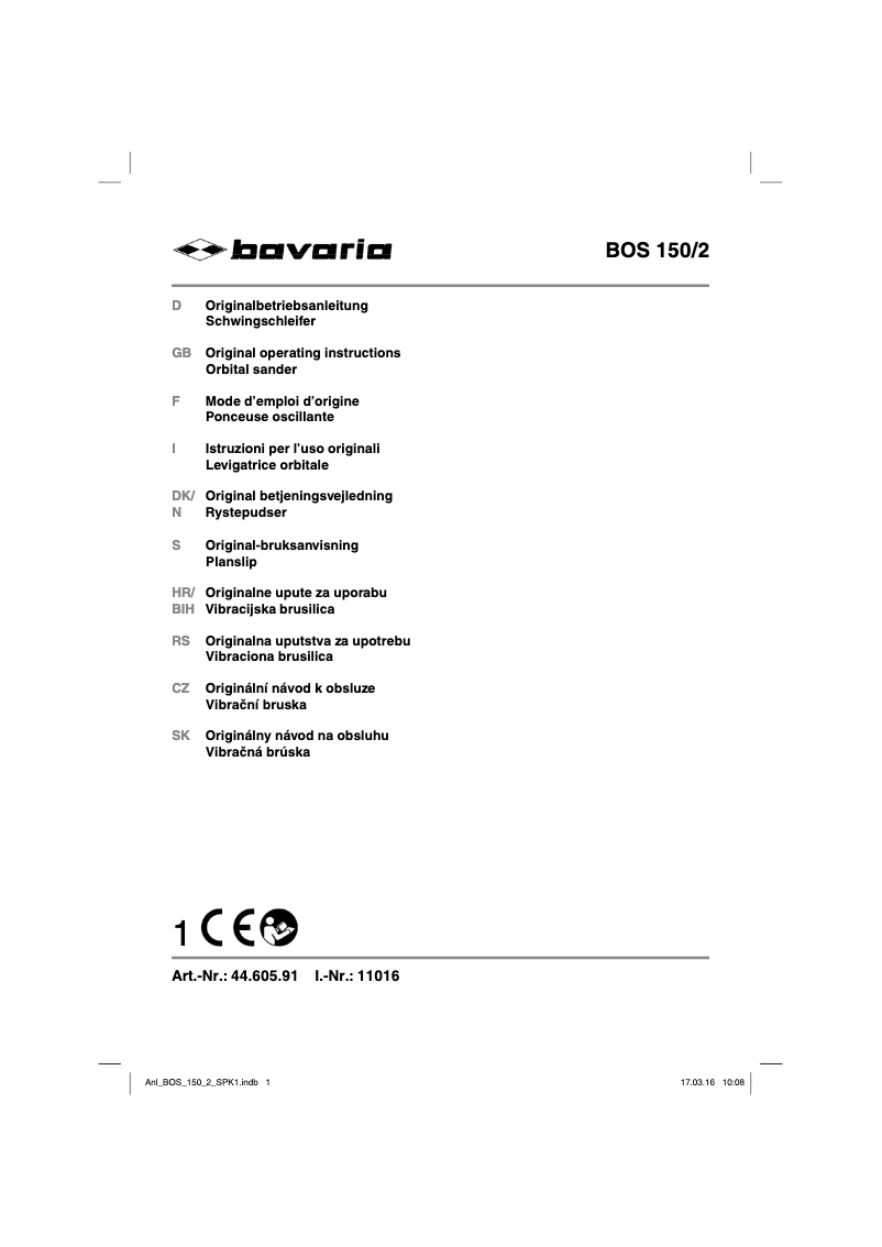 Página 1 del manual Manual de usuario Bavaria BOS 150/2