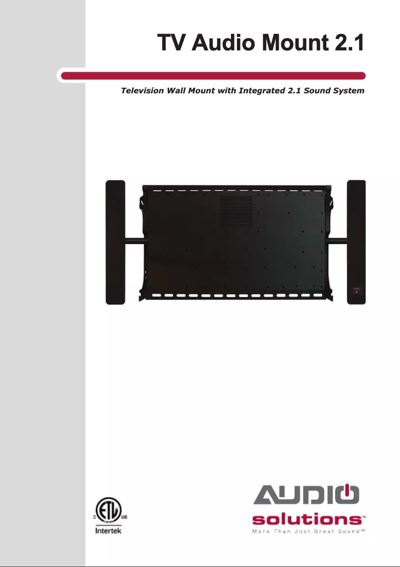 Page 1 de la notice Manuel utilisateur Audio Solutions TVAM2-1