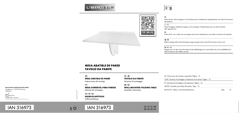 Page n°1 - Manuel utilisateur Livarno Lux IAN 316973