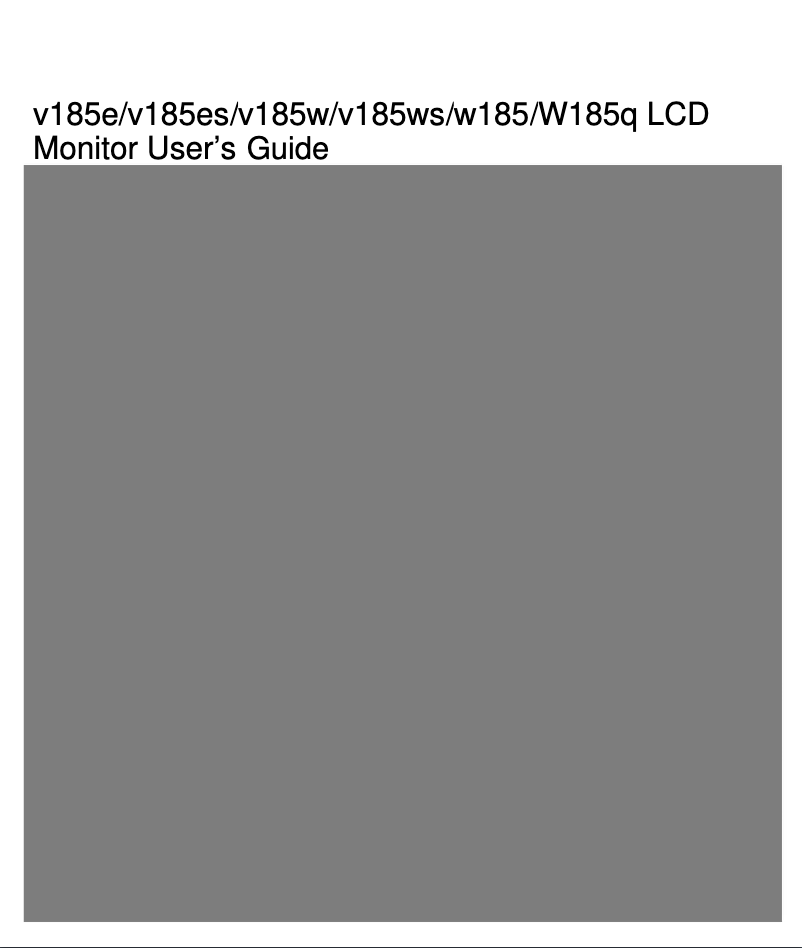 Page n°1 - Manuel utilisateur HP Presario w185q