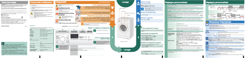Page 1 de la notice Manuel utilisateur Siemens WM14E460FF