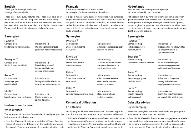 Página 1 del manual Manual de usuario Lanaform Energize