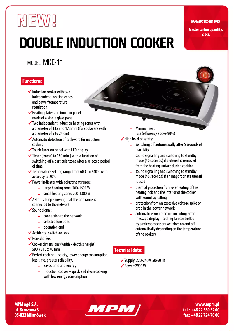 Imagen de la primera página del manual del dispositivo MKE-11