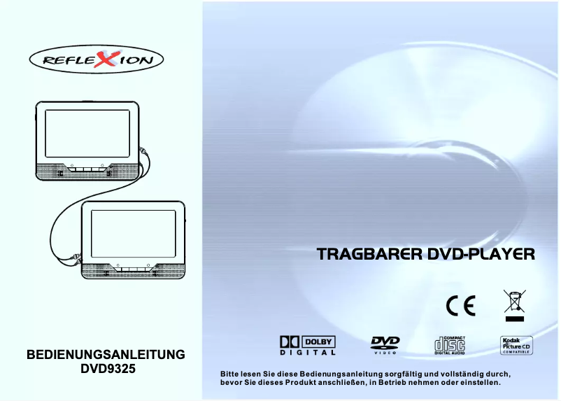 Image de la première page du manuel de l'appareil DVD9325