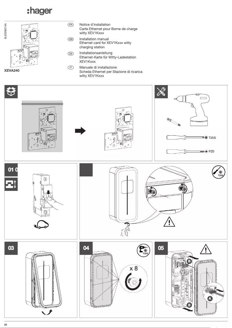 Page n°1 - Manuel utilisateur Hager XEVA240