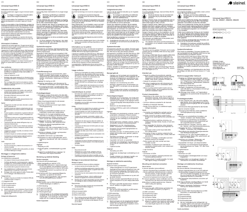 Page n°1 - Guide de démarrage rapide Steinel UI8 KNX