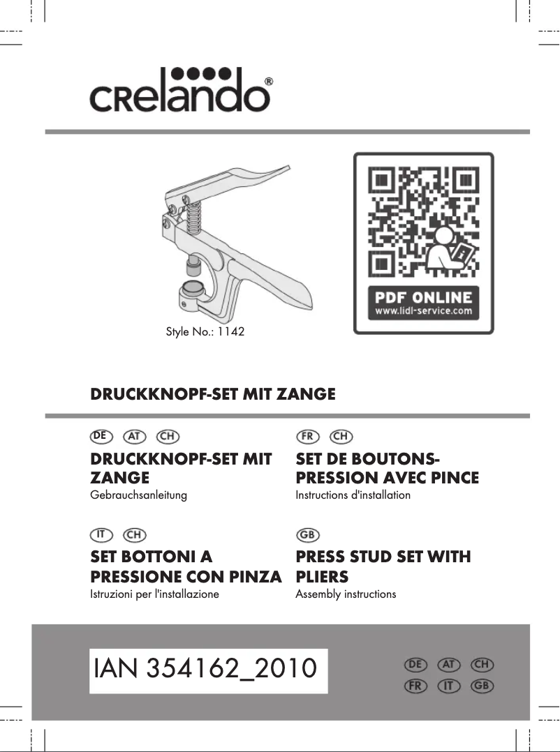 Página 1 del manual Manual de usuario Crelando IAN 354162