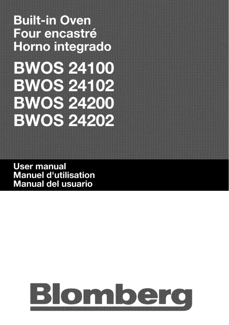 Image de la première page du manuel de l'appareil BWOS 24200