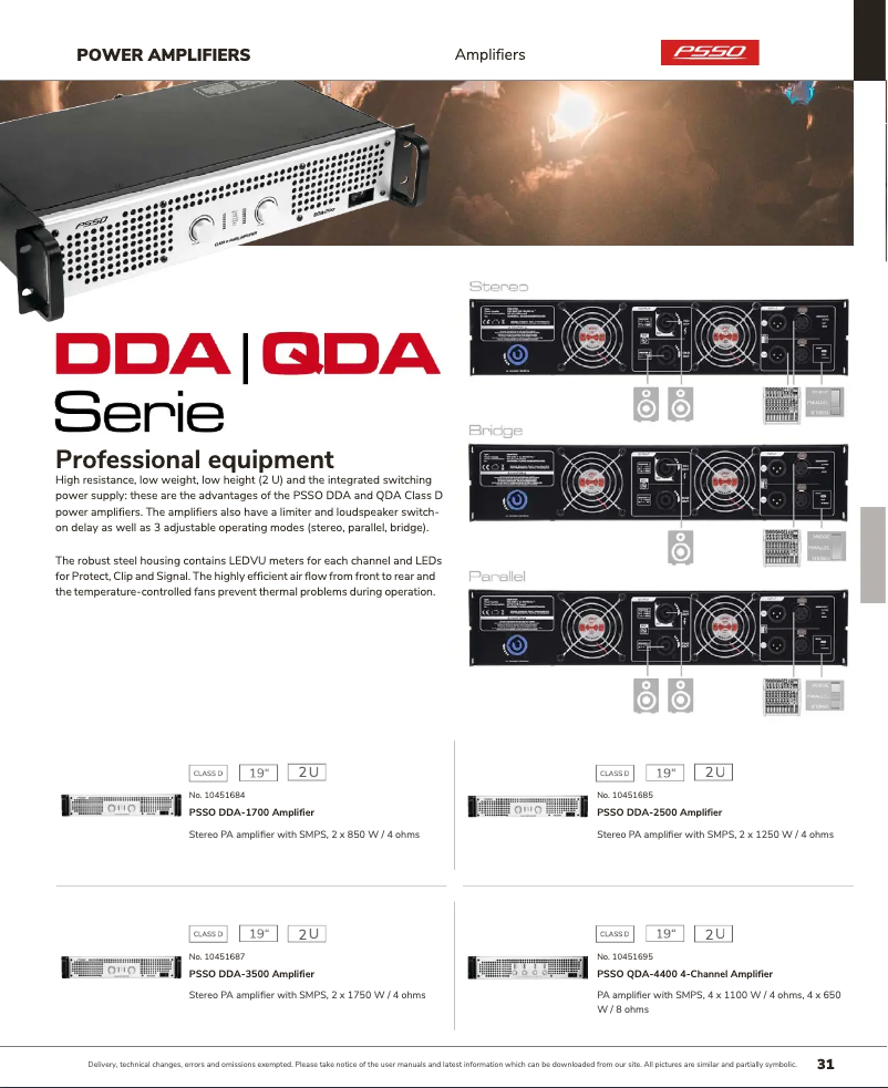 Page n°1 - Catalogue PSSO QDA-4400