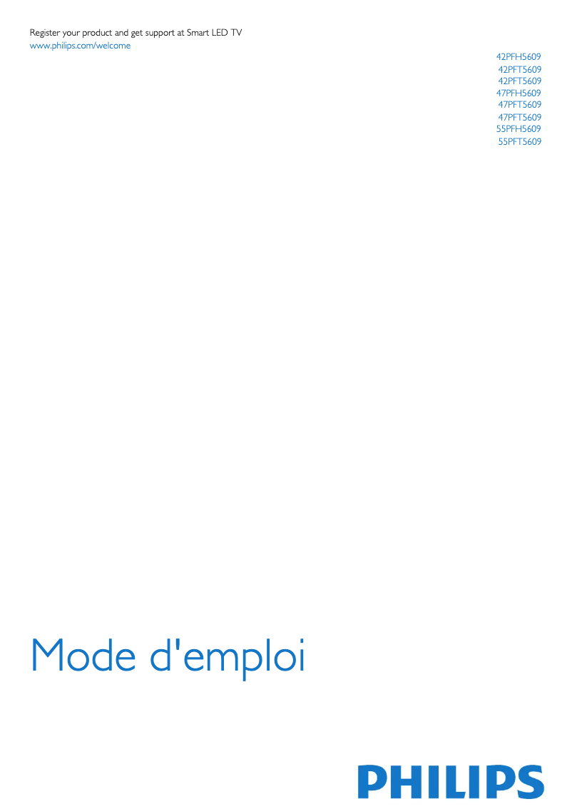 Page n°1 - Manuel utilisateur Philips 42PFT5609