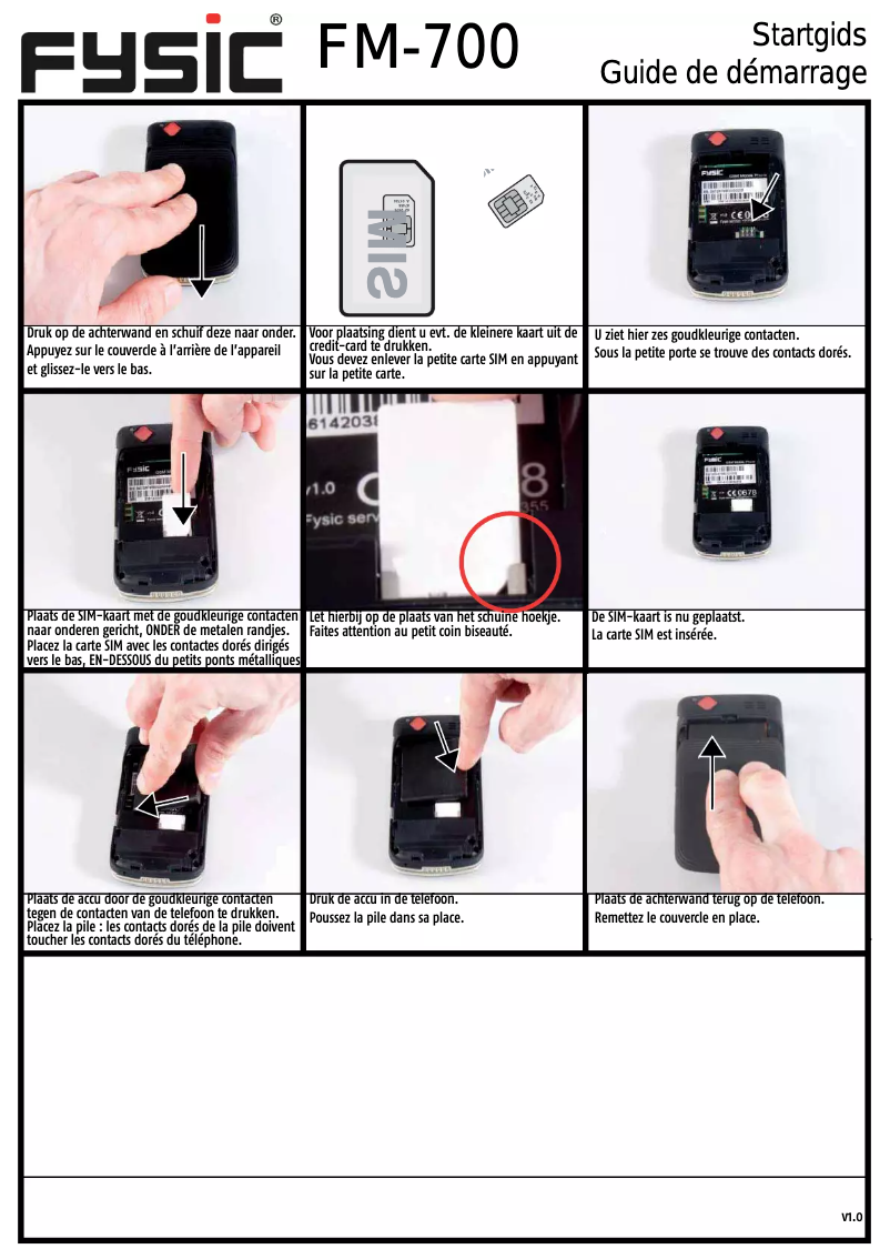 Page 1 de la notice Manuel utilisateur Fysic FM-710B