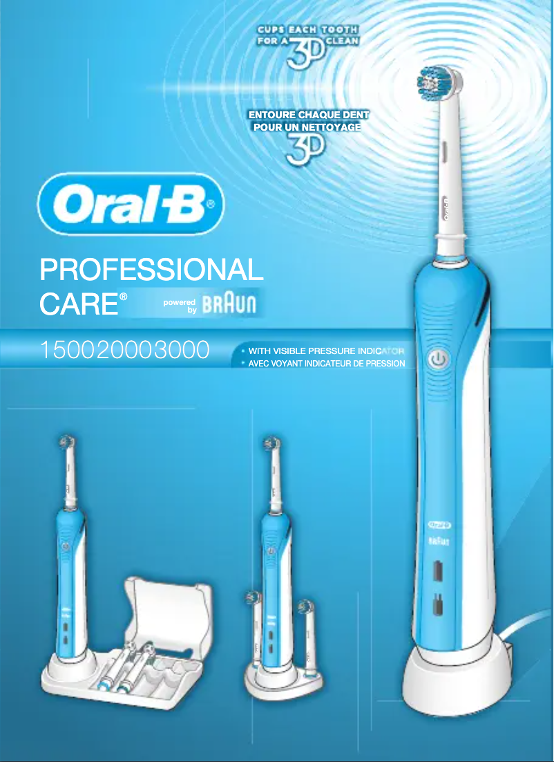 Page 1 de la notice Manuel utilisateur Oral-B Professional Care 3000 WOW