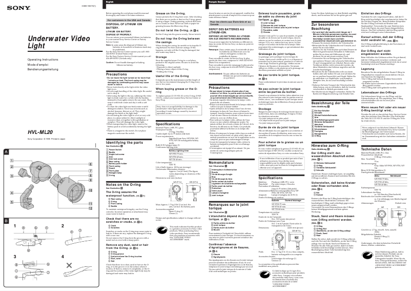 Página 1 del manual Manual de usuario Sony HVL-ML20