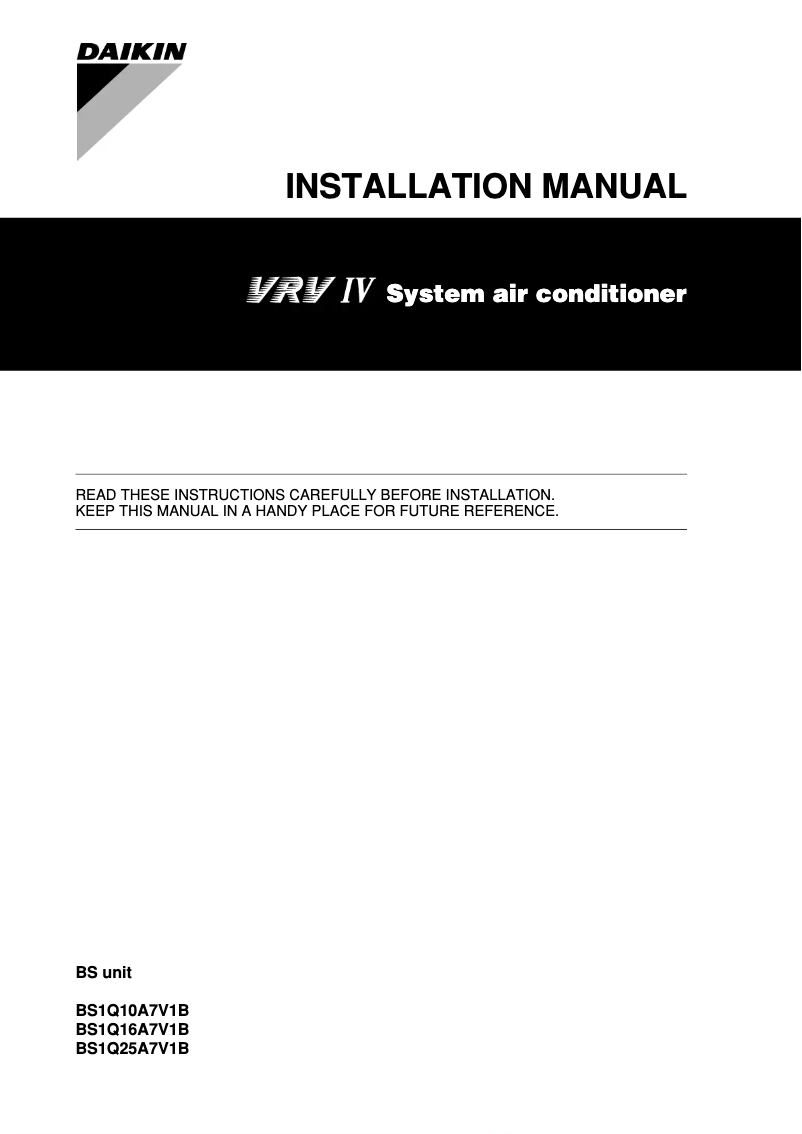 Image de la première page du manuel de l'appareil BS1Q25A7V1B