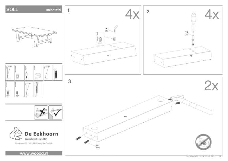 Page 1 de la notice Manuel utilisateur WOOOD Soll