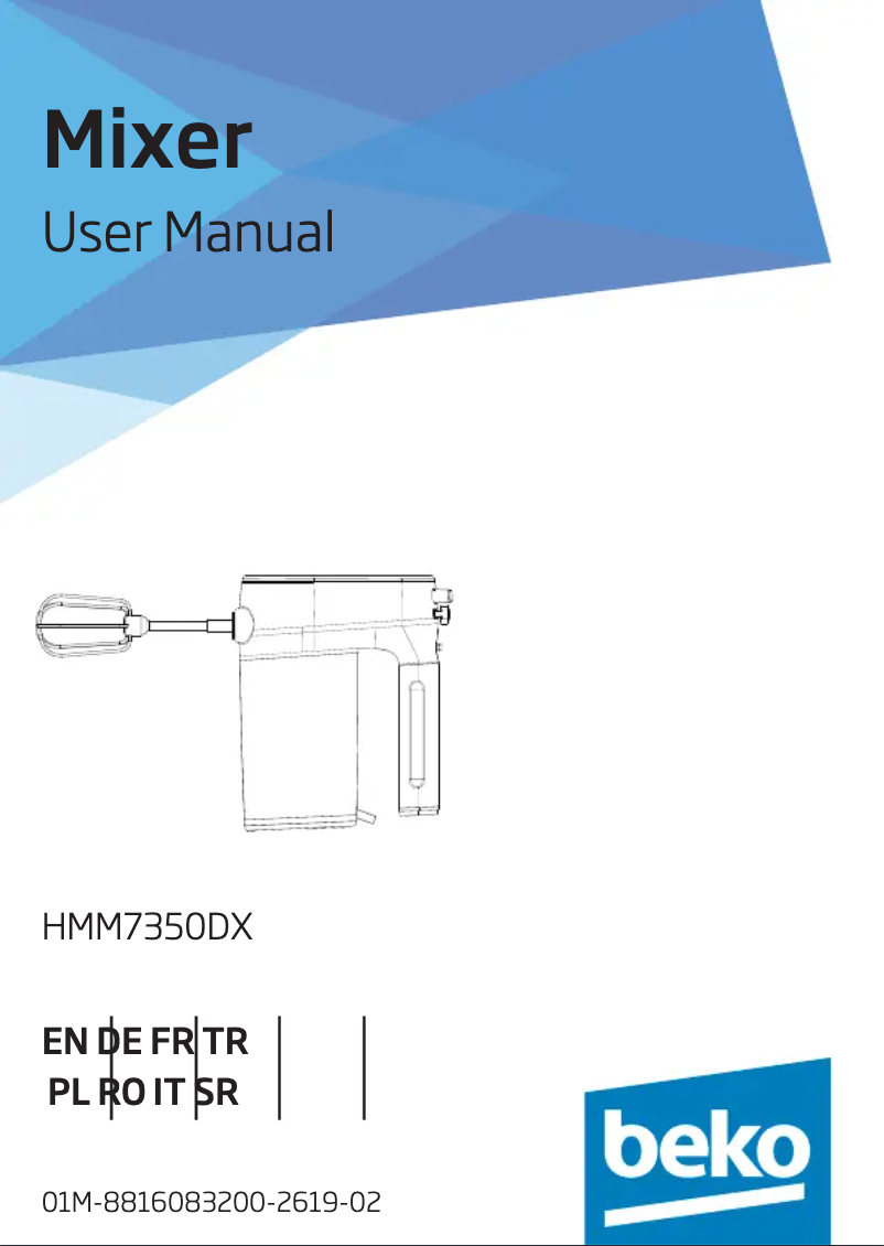 Page n°1 - Manuel utilisateur Beko HMM7350DX