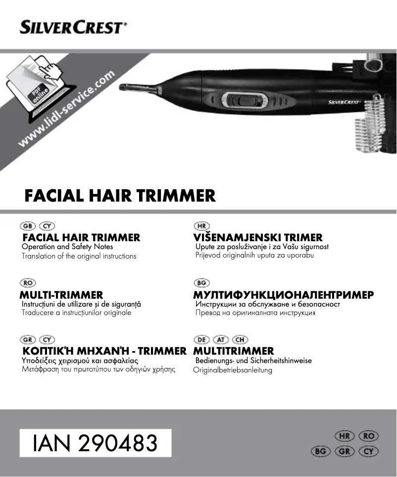 Page 1 de la notice Manuel utilisateur SilverCrest IAN 290483