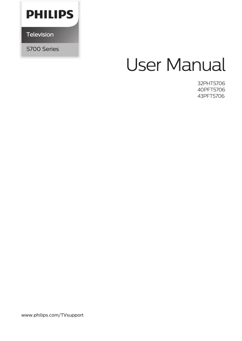 Page 1 de la notice Manuel utilisateur Philips 43PFT5706