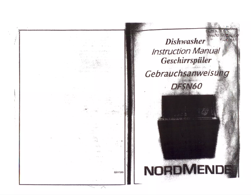 Page n°1 - Manuel utilisateur Nordmende DFSN60