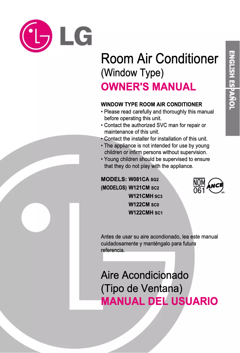 Página 1 del manual Manual de usuario LG W121CM