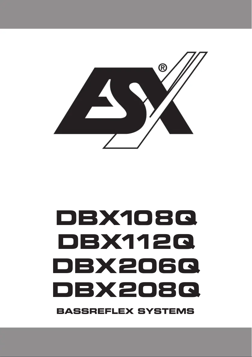 Page 1 de la notice Manuel utilisateur ESX DBX108Q