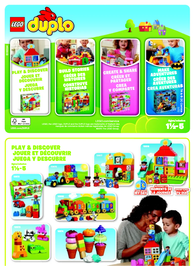 Page 1 de la notice Manuel utilisateur Lego Duplo 30218