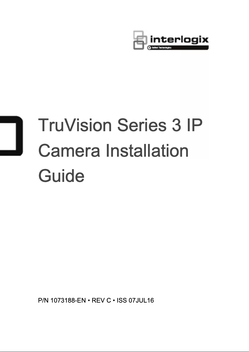 Page n°1 - Manuel utilisateur Interlogix TruVision TVD-5302