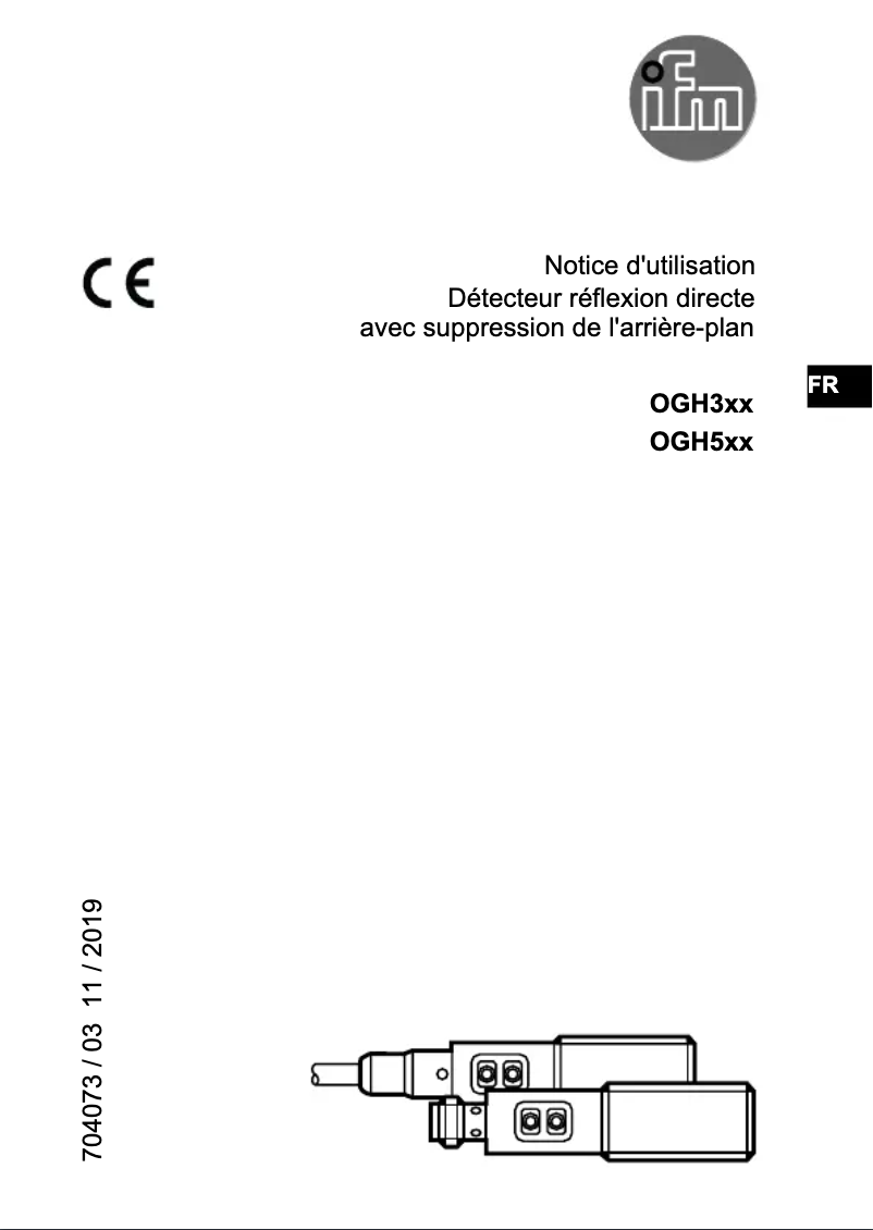 Page 1 de la notice Manuel utilisateur IFM OGH503