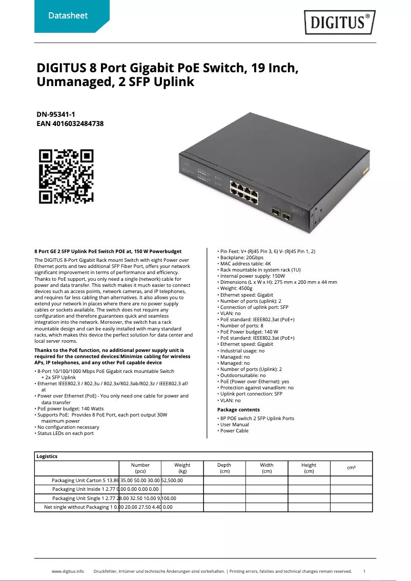Image de la première page du manuel de l'appareil DN-95341-1