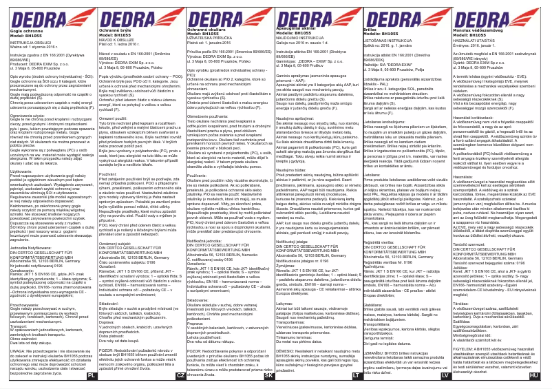 Image de la première page du manuel de l'appareil BH1055