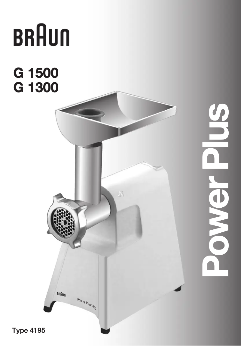 Image de la première page du manuel de l'appareil Multiquick 3 Fleischwolf G 1300