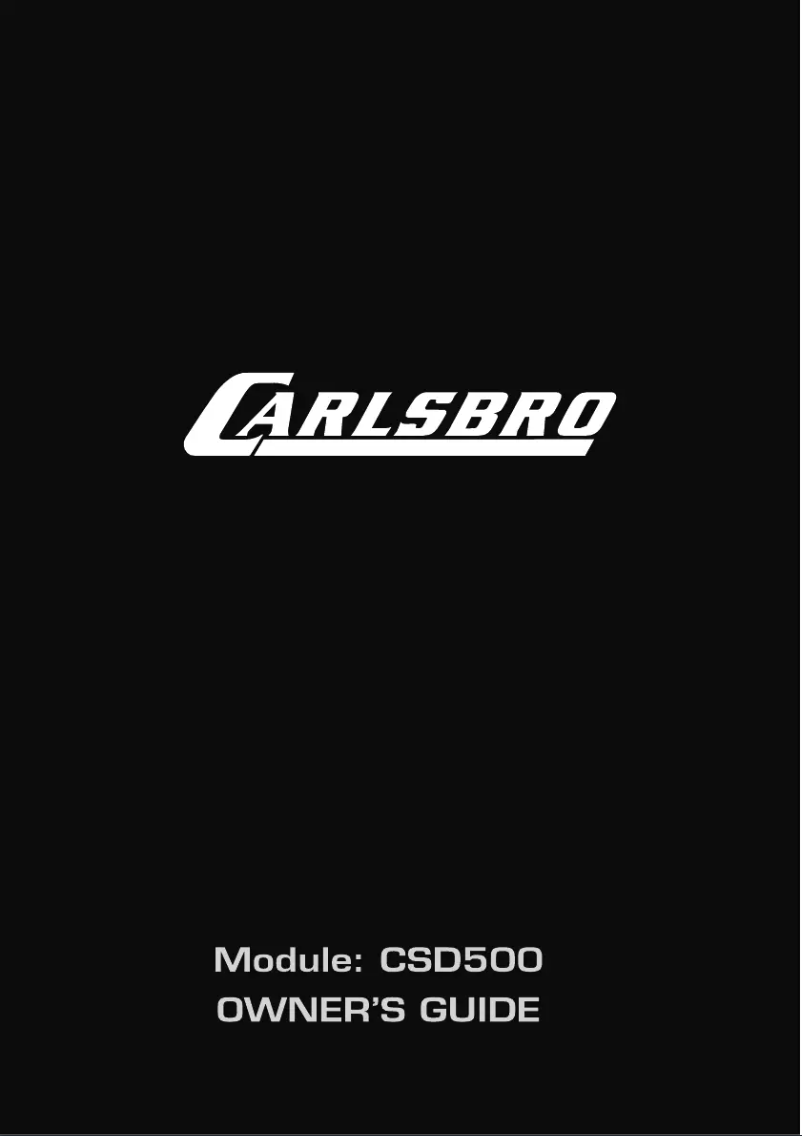 Page 1 de la notice Manuel utilisateur Carlsbro CSD500