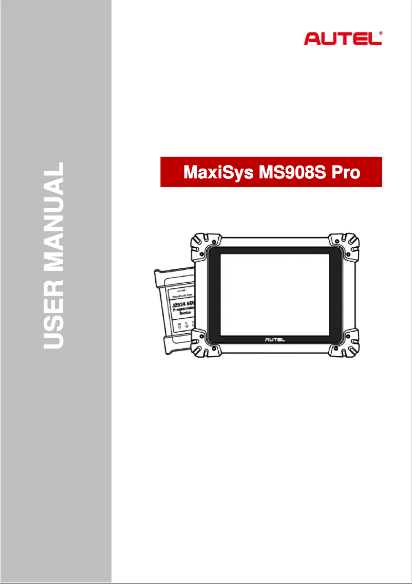 Page 1 de la notice Manuel utilisateur Autel MaxiSYS MS908S Pro