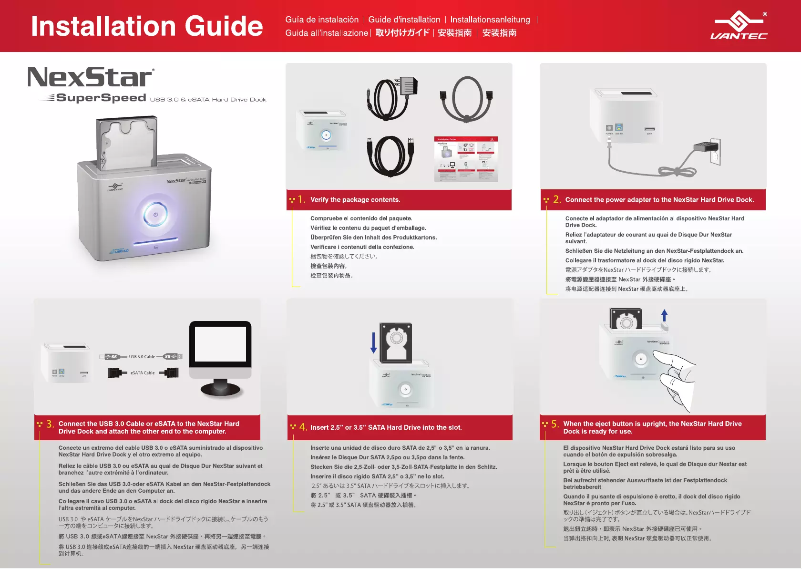Page 1 de la notice Manuel utilisateur Vantec NST-D300SU3